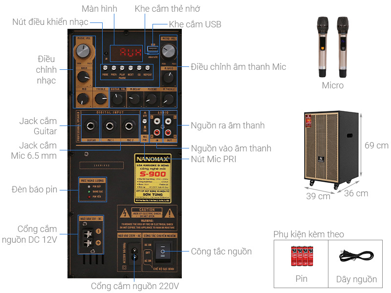 loa karaoke nanomax s-900 6