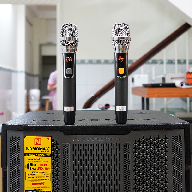 Loa kéo Nanomax SK-18F5 karaoke bluetooth lưới xám 12