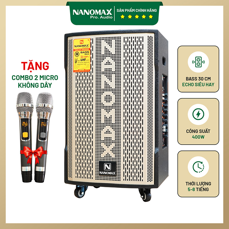 Loa kéo Nanomax SK-12F7 karaoke bluetooth 1