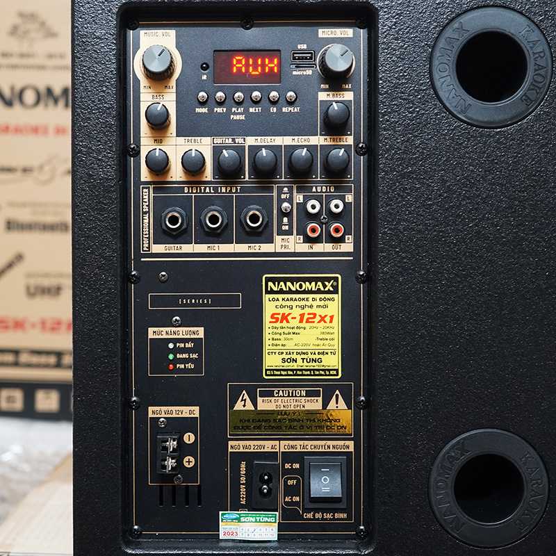 Loa kéo nanomax sk-12x1 karaoke bluetooth 9