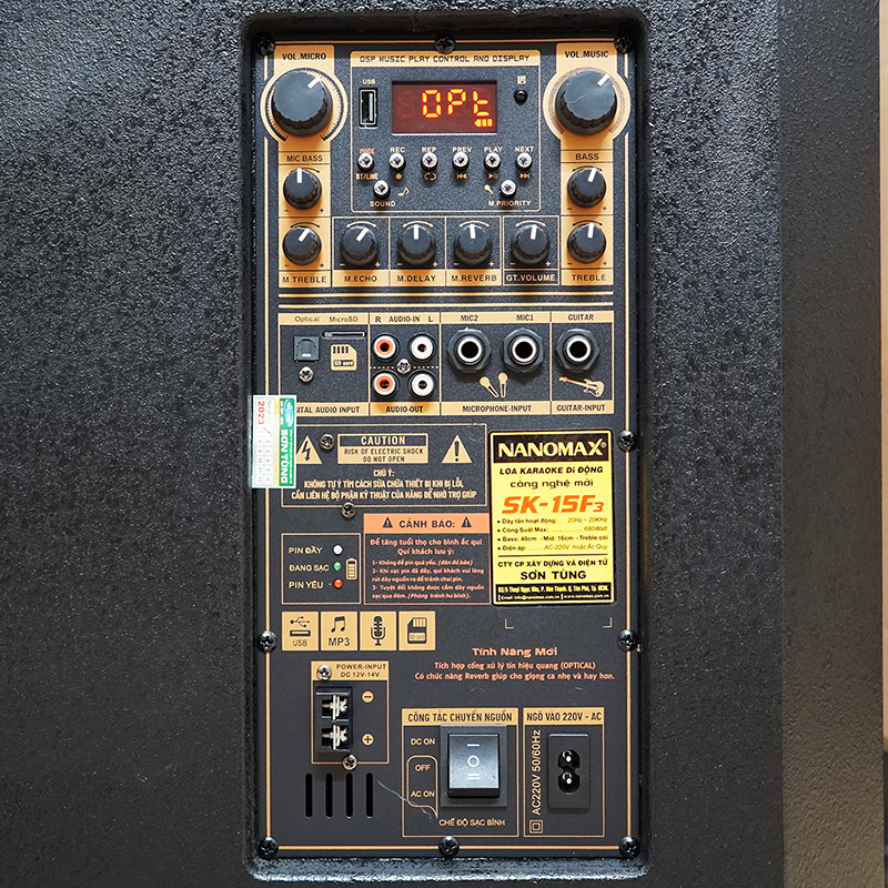 Loa kéo nanomax sk-15f3 karaoke bluetooth 7
