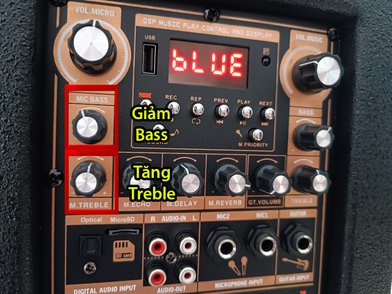 Cách chỉnh bass cho loa kéo
