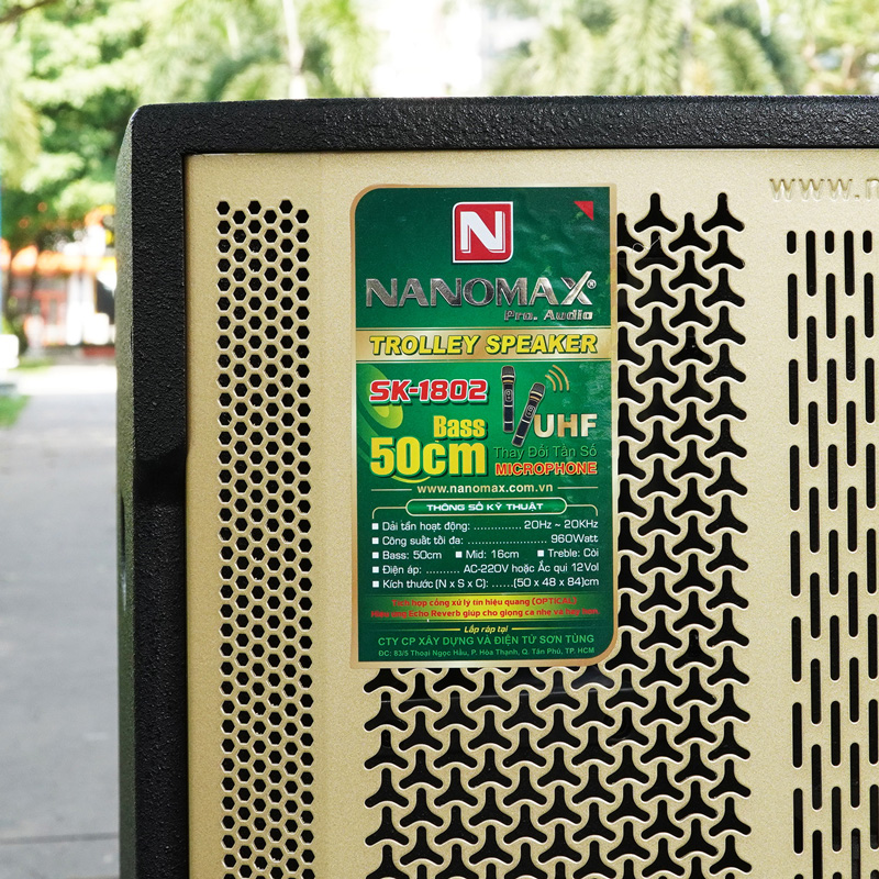 Loa kéo Nanomax SK-1802 vàng 5