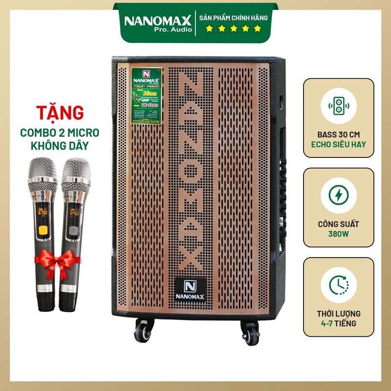 Loa kéo Nanomax SK-12X3 nâu 1