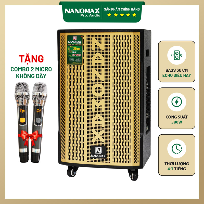 Loa kéo Nanomax SK-12X3 vàng 1