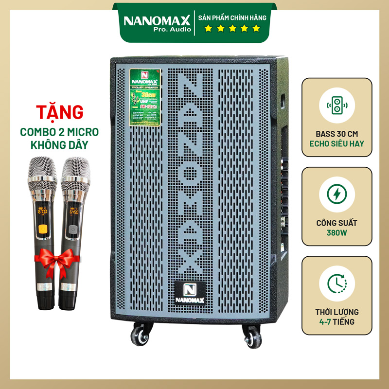 Loa kéo Nanomax SK-12X3 xám 1