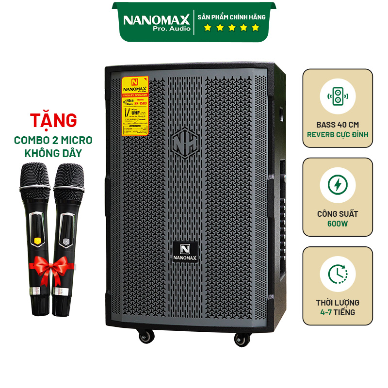 4. Hướng dẫn kết nối micro có dây với loa kéo Nanomax