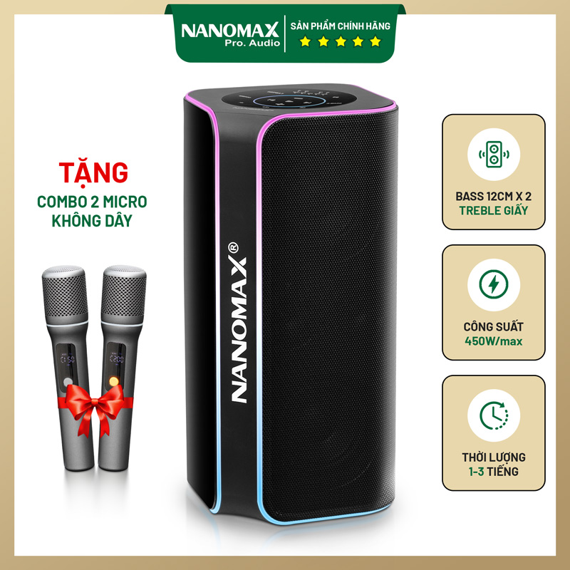 loa karaoke xách tay nanomax D-2 1