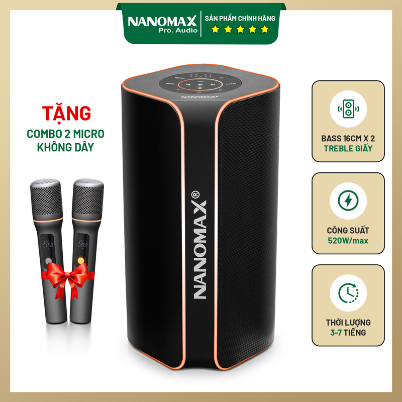 loa karaoke xách tay nanomax D-3 1